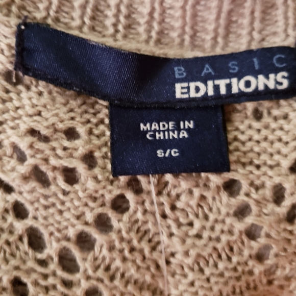 Basic editions women's Small open front cardigan - Picture 4 of 6